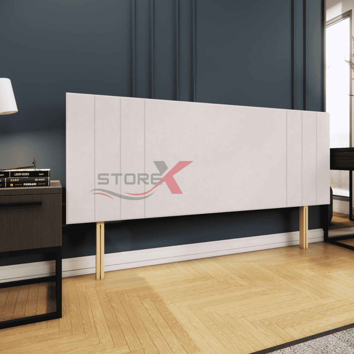 Storex Headboard Plush velvet headboard  2ft 6" 3ft 6 4ft 4ft 6 5ft 6ft Single bed to Super king