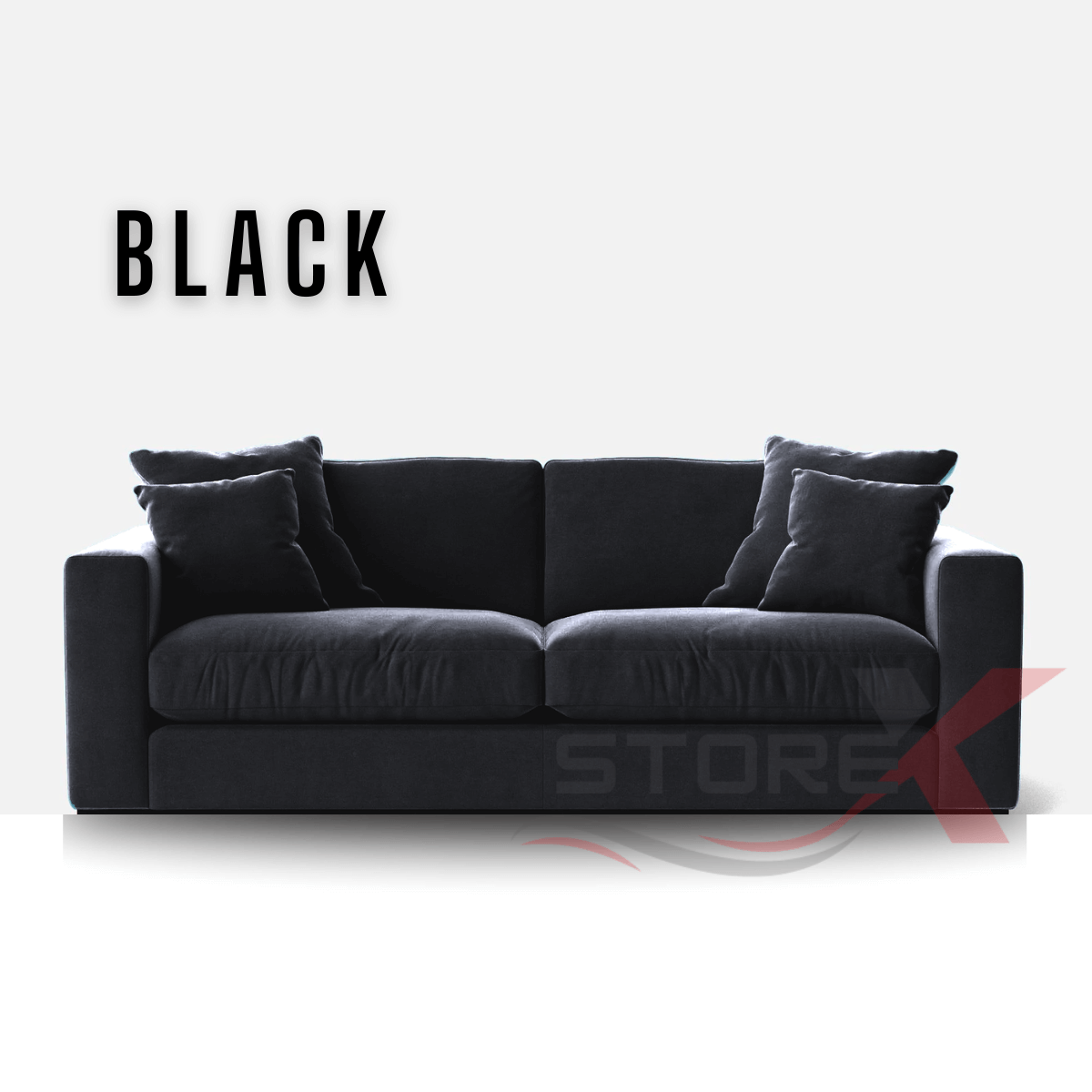 3 seater sofa Black
