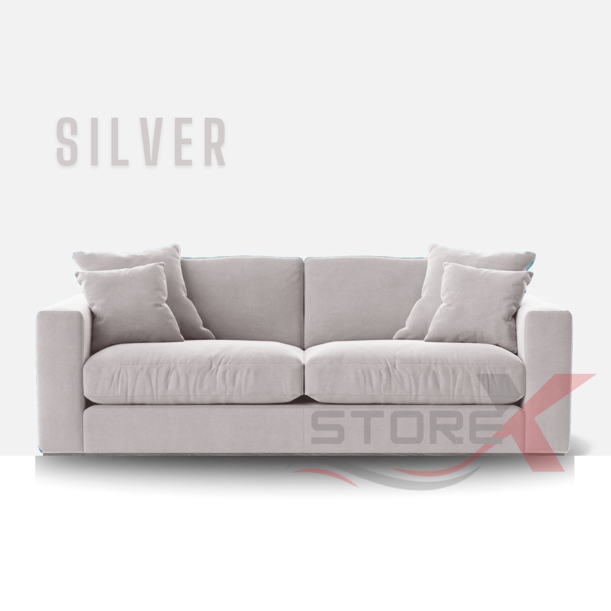 3 seater sofa Silver