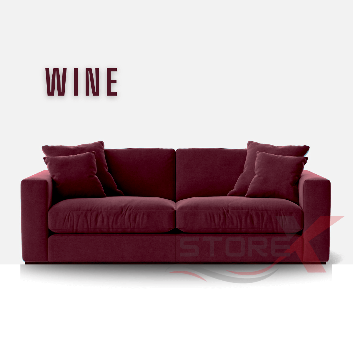 3 seater sofa Wine