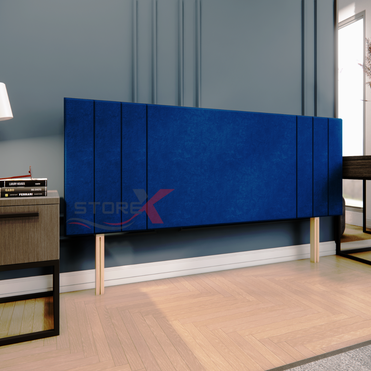 Storex Headboard Plush velvet headboard  2ft 6" 3ft 6 4ft 4ft 6 5ft 6ft Single bed to Super king