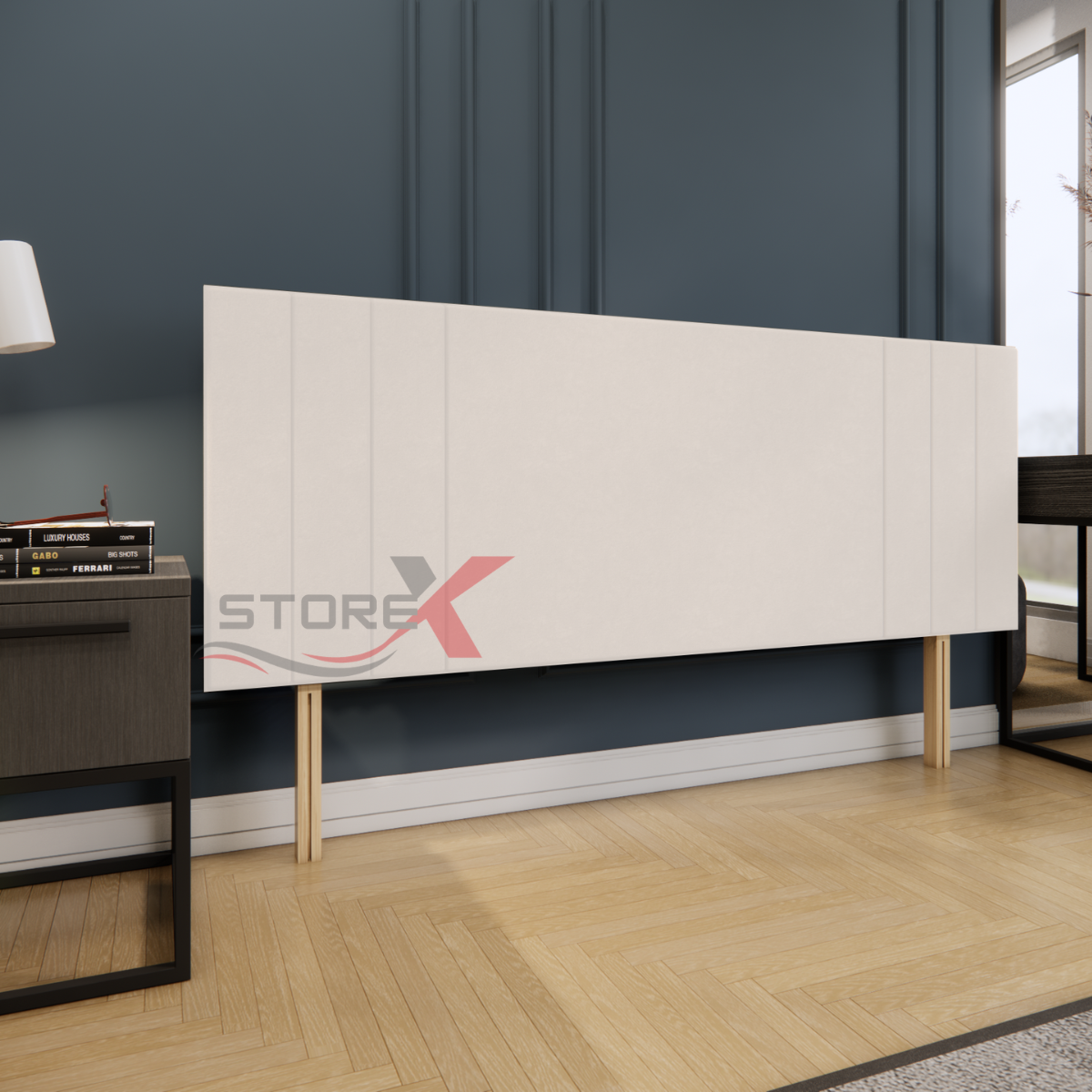 Storex Headboard Plush velvet headboard  2ft 6" 3ft 6 4ft 4ft 6 5ft 6ft Single bed to Super king