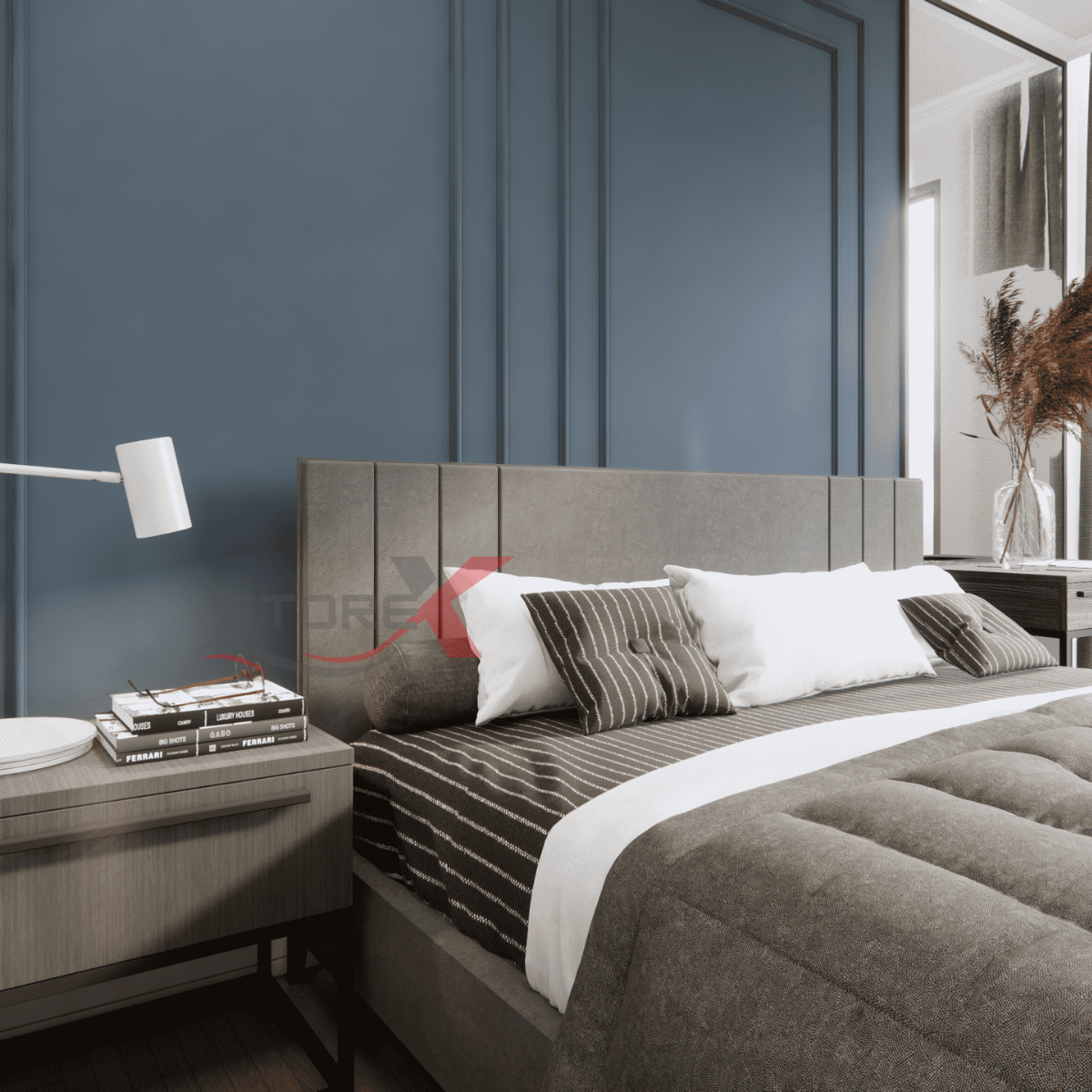 Storex Headboard Plush velvet headboard  2ft 6" 3ft 6 4ft 4ft 6 5ft 6ft Single bed to Super king