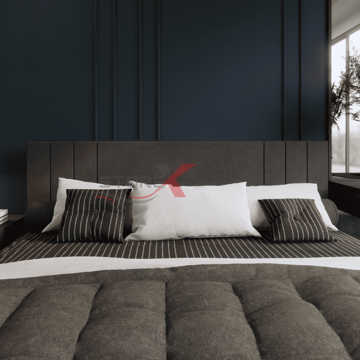 Storex Headboard Plush velvet headboard  2ft 6" 3ft 6 4ft 4ft 6 5ft 6ft Single bed to Super king