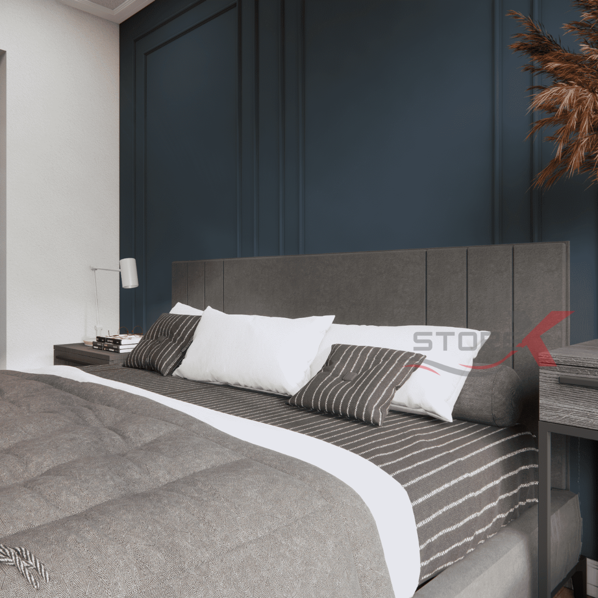 Storex Headboard Plush velvet headboard  2ft 6" 3ft 6 4ft 4ft 6 5ft 6ft Single bed to Super king