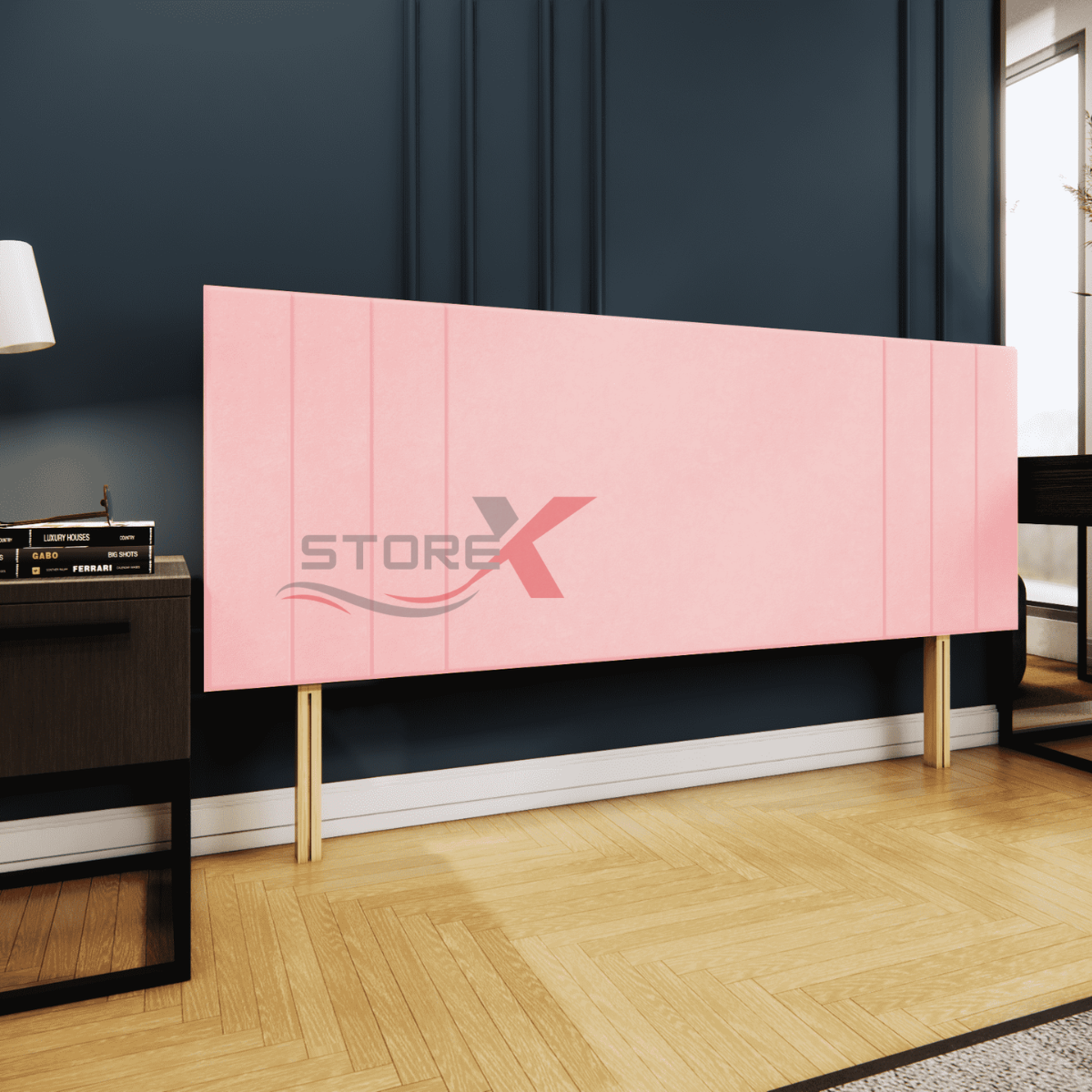 Storex Headboard Plush velvet headboard  2ft 6" 3ft 6 4ft 4ft 6 5ft 6ft Single bed to Super king