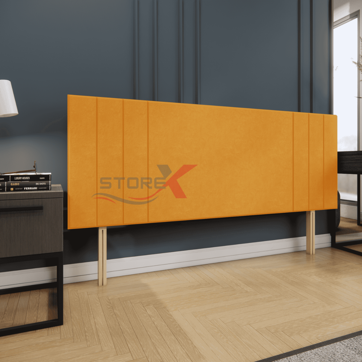 Storex Headboard Plush velvet headboard  2ft 6" 3ft 6 4ft 4ft 6 5ft 6ft Single bed to Super king