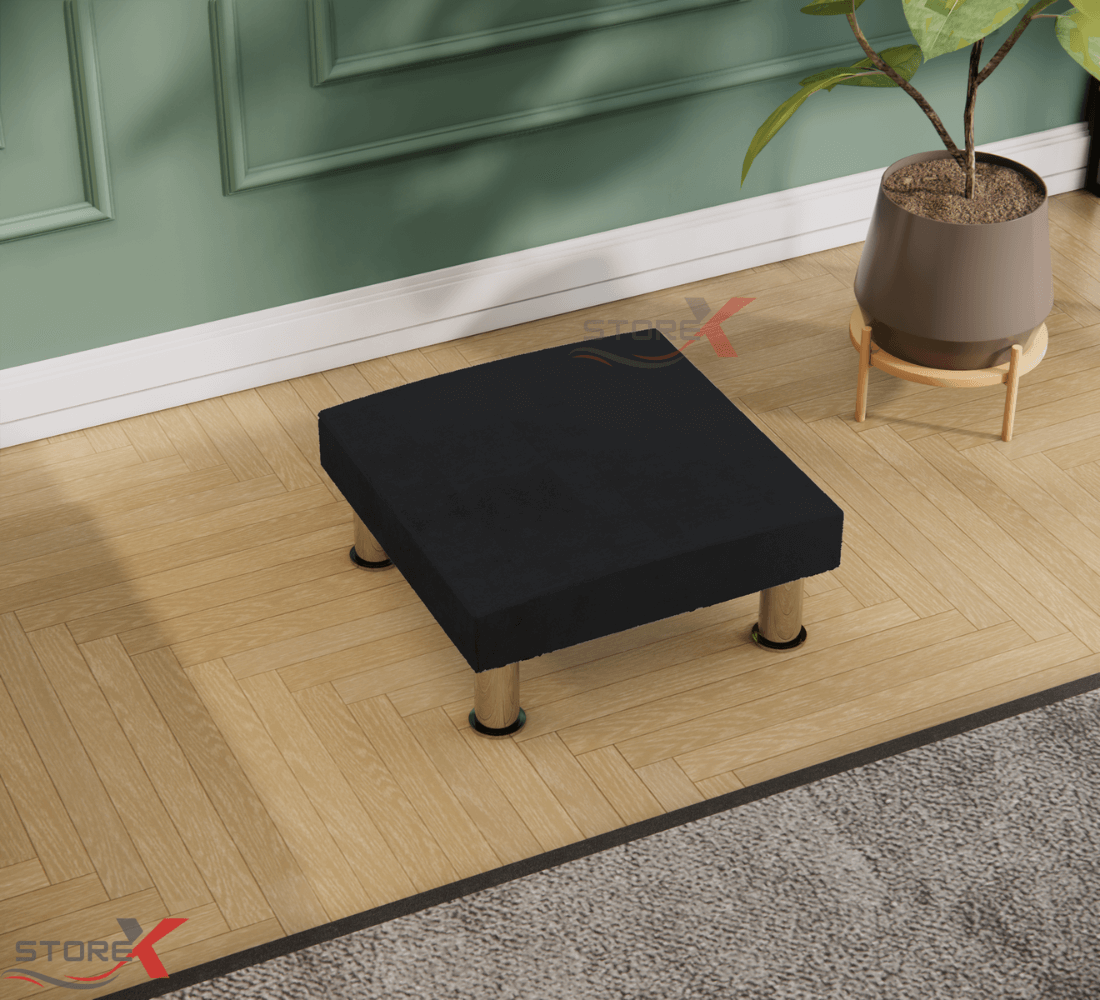 Black footstool