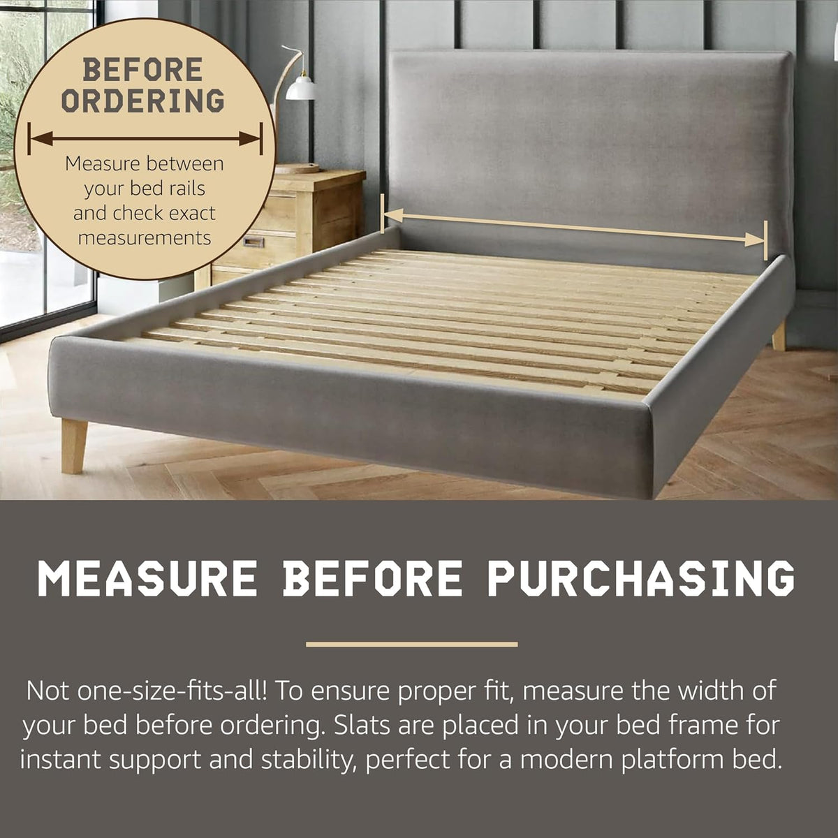 Storex Wooden Bed Slats Replacement