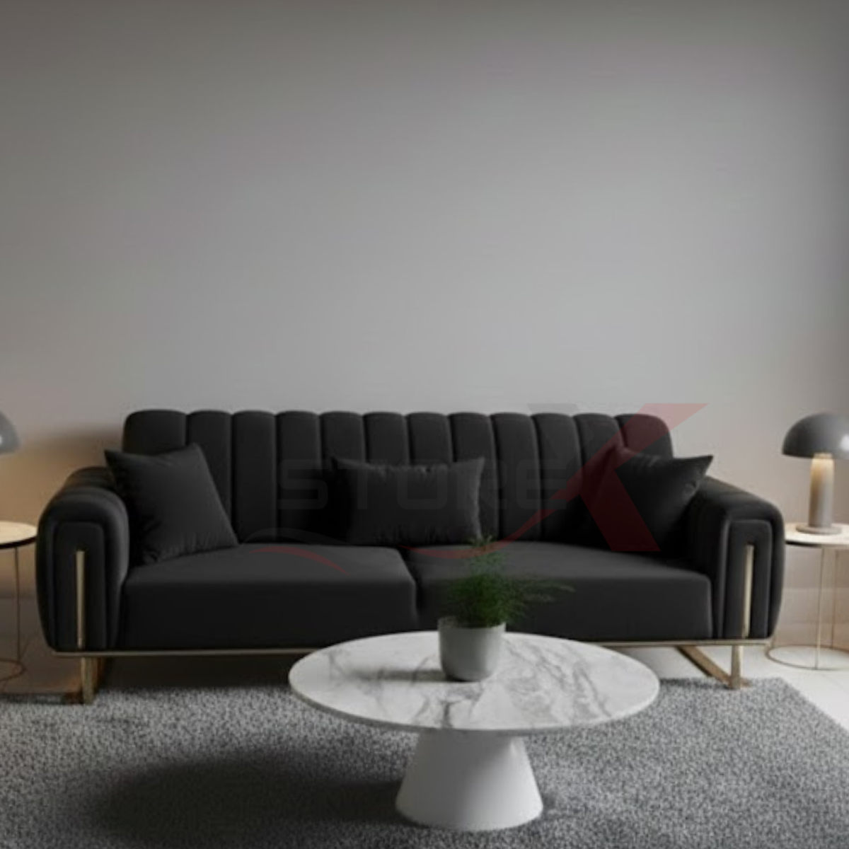 Luxury Chesterfield Sofa Set Velvet Armchair 2,3 Settee Lounger Couches 3+2 Set