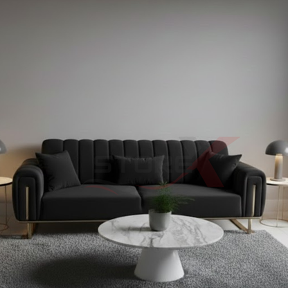 Luxury Chesterfield Sofa Set Velvet Armchair 2,3 Settee Lounger Couches 3+2 Set