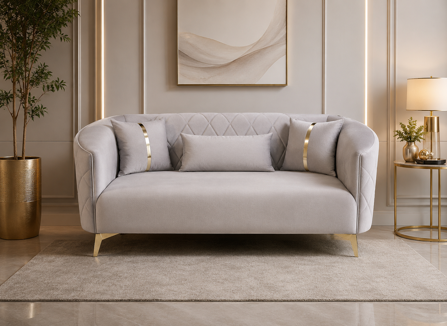 Luxury Chesterfield Sofa Set Velvet Armchair 2,3 Settee Lounger Couches 3+2 Set