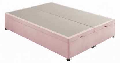 Storex Soft Velvet Ottoman Storage Bed Divan Drawers Bed Plush Gas Lift Up Base