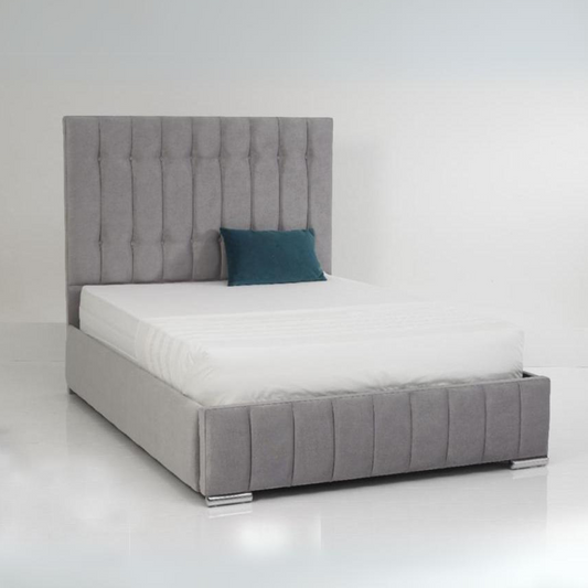 Storex Silver Plush Memory Foam Divan Bed Set With Tufted Mattress