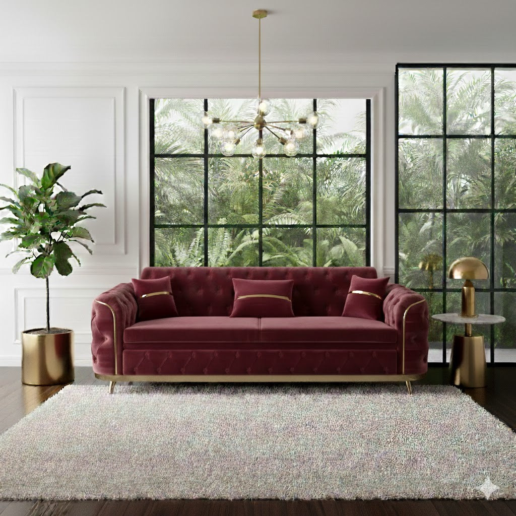 Storex Premium Luxury Sofa Set Velvet Armchair 2,3 Settee Lounge Couches 3+2 Set