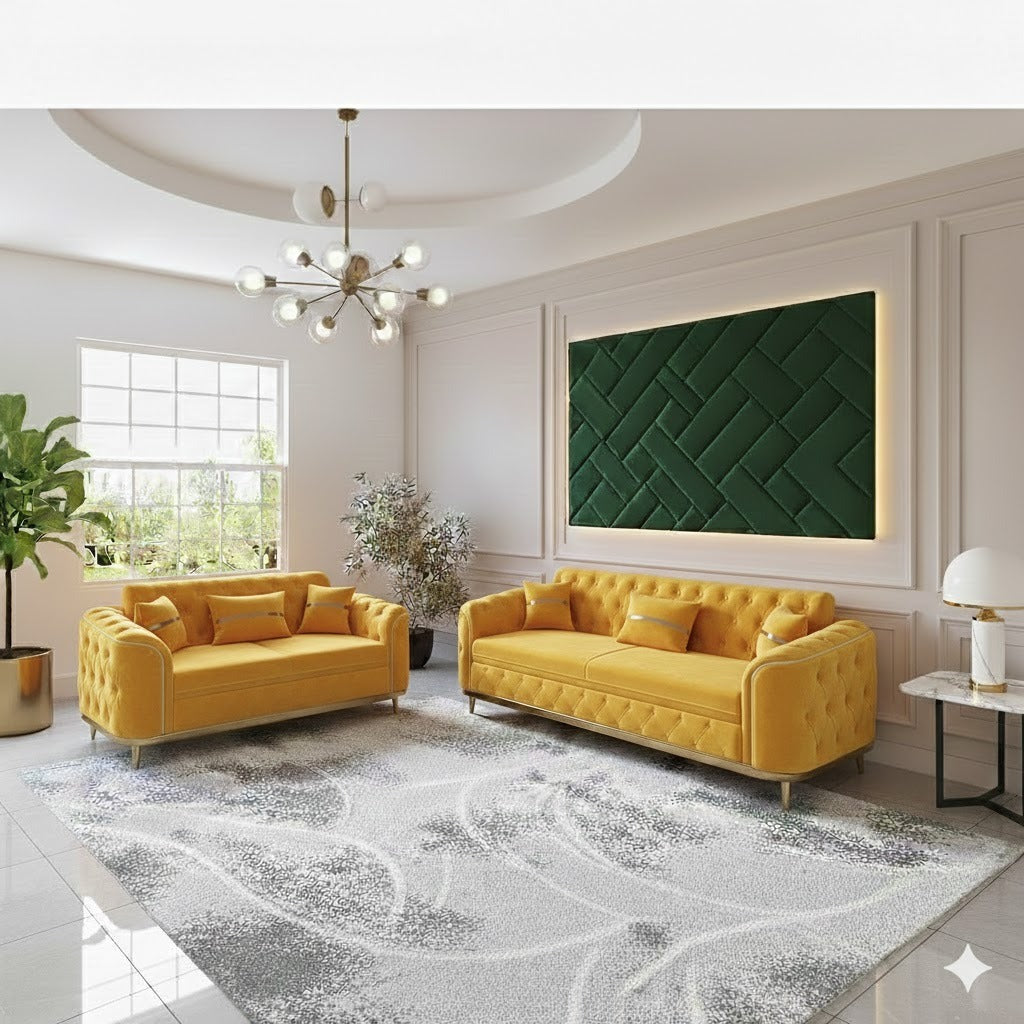 Storex Premium Luxury Sofa Set Velvet Armchair 2,3 Settee Lounge Couches 3+2 Set