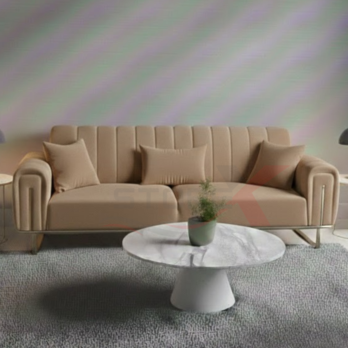 Luxury Chesterfield Sofa Set Velvet Armchair 2,3 Settee Lounger Couches 3+2 Set