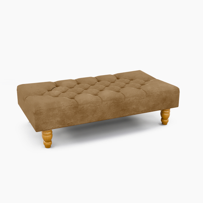 Extra Large Chesterfield Footstool Coffee table With Deep Buttoned Design