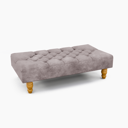 Extra Large Chesterfield Footstool Coffee table With Deep Buttoned Design