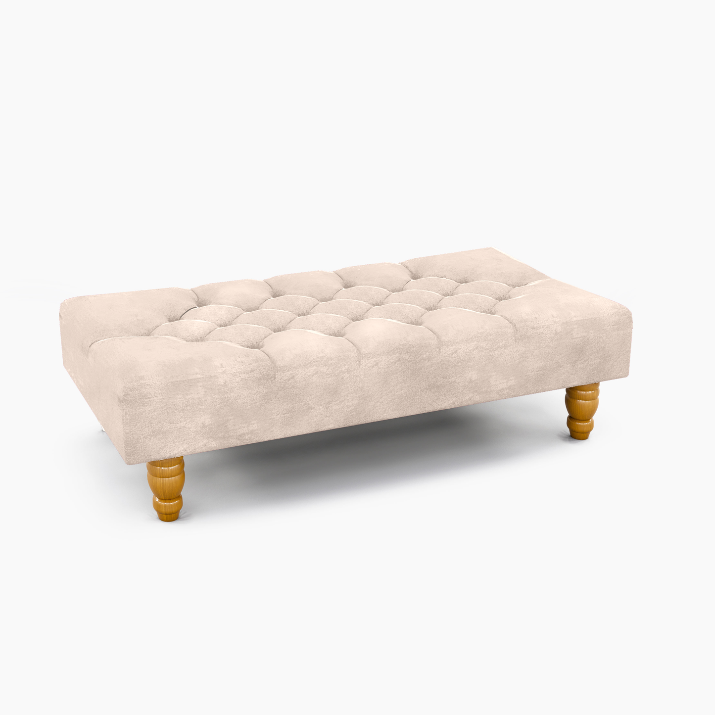 Extra Large Chesterfield Footstool Coffee table With Deep Buttoned Design