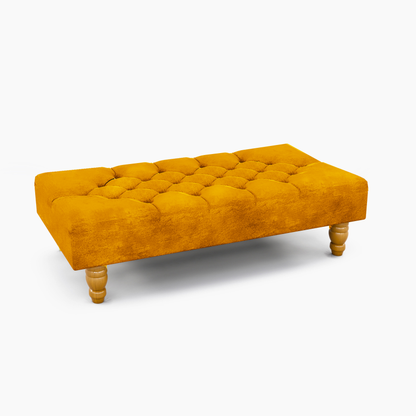 Extra Large Chesterfield Footstool Coffee table With Deep Buttoned Design